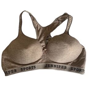 Jennifer Sports Bra Intimate Bralette 38C Taupe Gray Padded Comfy